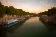 Evening Tiber River  Rome