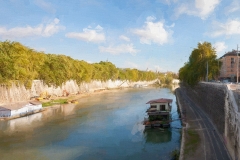 Daytime Tiber River Rome